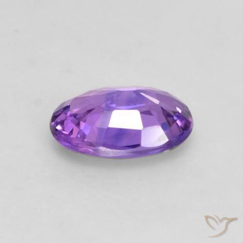 Zafiro Violeta rosado natural de 0.51 ct, Ovalada, VS