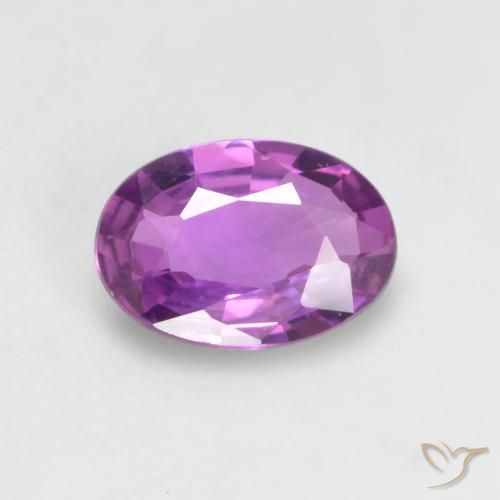 0.47ct Natural Púrpura medio Zafiro, Ovalada, VVS-VS