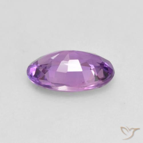 Zafiro Violeta rosado intenso natural de 0.48 ct, Ovalada, VVS-VS