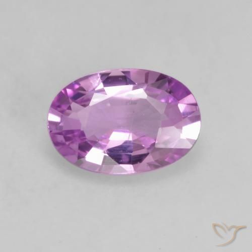 0.52ct Natural Púrpura rosado Zafiro, Ovalada, VS