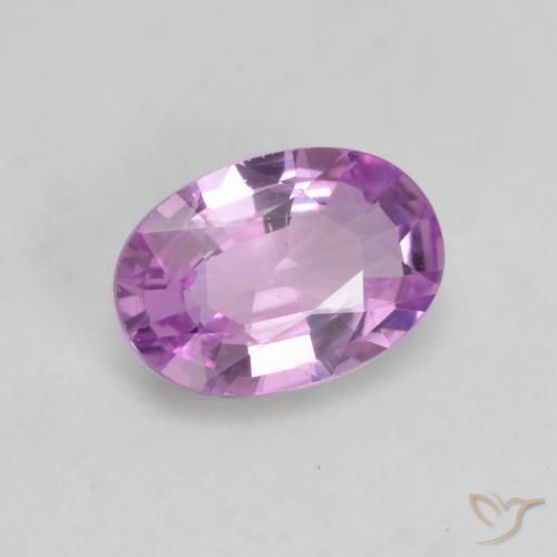 Zafiro Púrpura rosado natural de 0.52 ct, Ovalada, VS