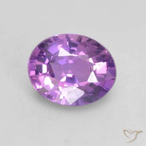 0.56ct Natural Violeta rosado vívido Zafiro, Ovalada, VS