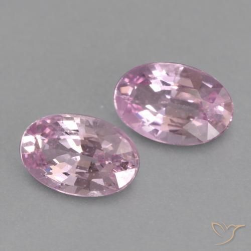 Gemas de Zafiro Rosado púrpura real muy claro natural de 0.56 ct, Ovalada, VVS-VS