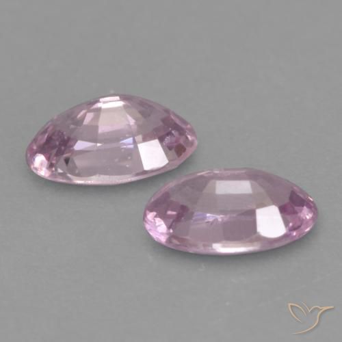 Gemas de Zafiro Rosado púrpura real muy claro natural de 0.56 ct, Ovalada, VVS-VS