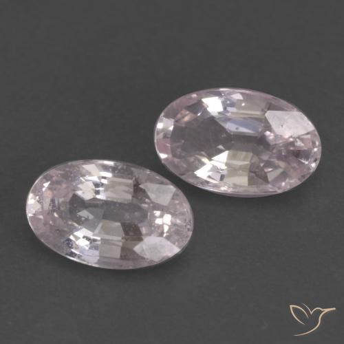 Gemas de Zafiro Blanco rosado púrpura natural de 0.62 ct, Ovalada, VVS-VS