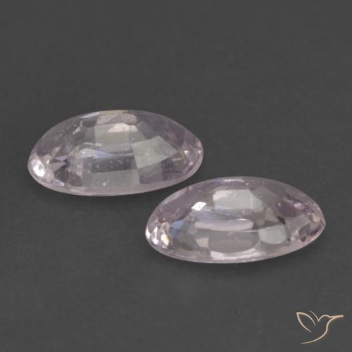 Gemas de Zafiro Blanco rosado púrpura natural de 0.62 ct, Ovalada, VVS-VS
