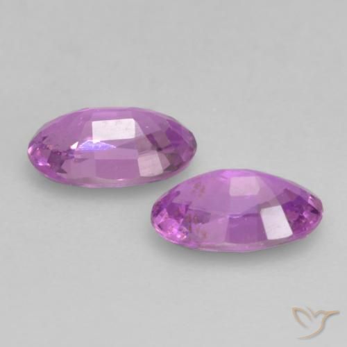 Gemas de Zafiro Púrpura intenso natural de 0.60 ct, Ovalada, VVS-VS