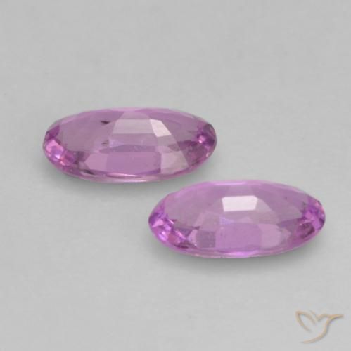 Gemas de Zafiro Púrpura medio natural de 0.48 ct, Ovalada, VVS-VS