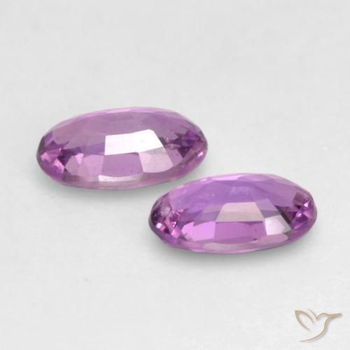 Gemas de Zafiro Púrpura eléctrico natural de 0.58 ct, Ovalada, VVS-VS