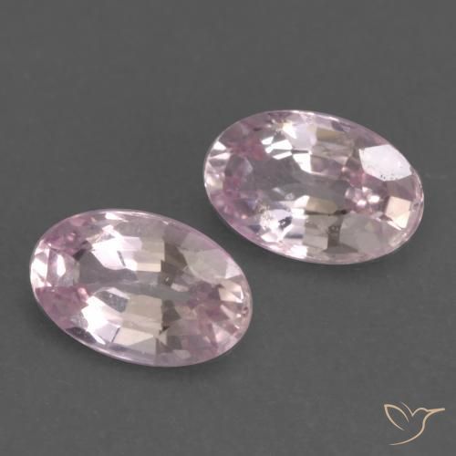 Gemas de Zafiro Rosado muy claro natural de 0.61 ct, Ovalada, VVS-VS