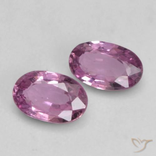 Gemas de Zafiro Púrpura medio natural de 0.61 ct, Ovalada, VVS-VS