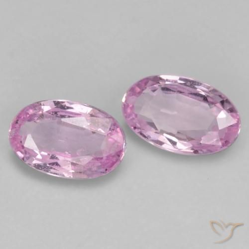 Gemas de Zafiro Rosado púrpura real claro natural de 0.53 ct, Ovalada, VVS-VS