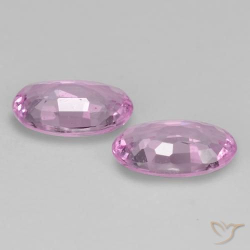 Gemas de Zafiro Rosado púrpura real claro natural de 0.53 ct, Ovalada, VVS-VS