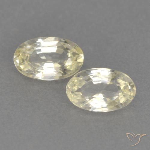 0.46ctw Natural Amarillo claro Zafiro, Ovalada, VVS-VS