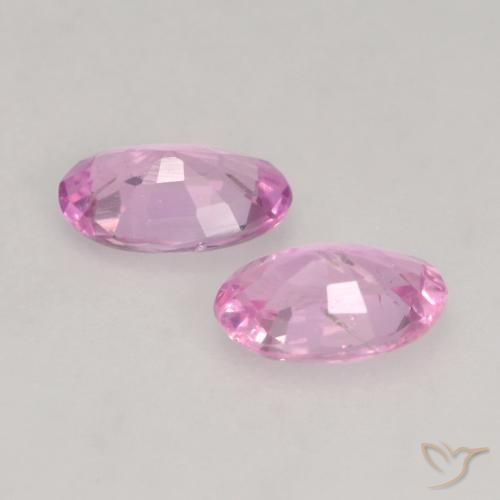 Gemas de Zafiro Rosado intenso natural de 0.48 ct, Ovalada, VVS-VS