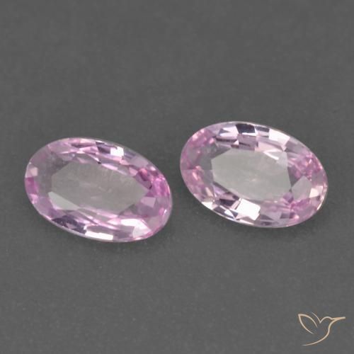 Gemas de Zafiro Púrpura rosáceo claro natural de 0.47 ct, Ovalada, VVS-VS