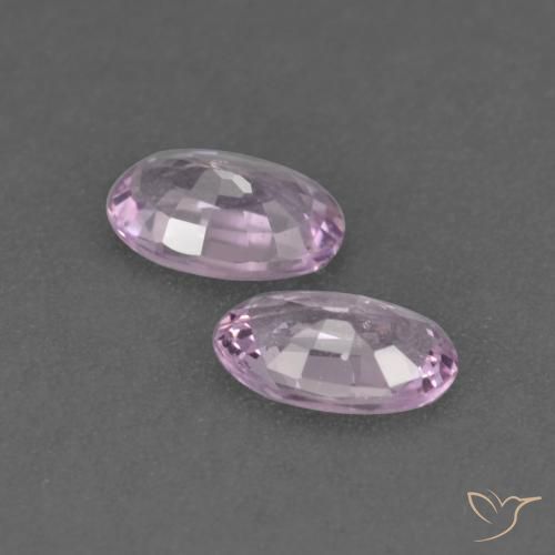 Gemas de Zafiro Púrpura claro natural de 0.48 ct, Ovalada, VVS-VS