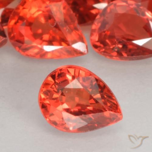 0.38ct Natural Rojo medio Zafiro, En forma de pera, VVS-VS