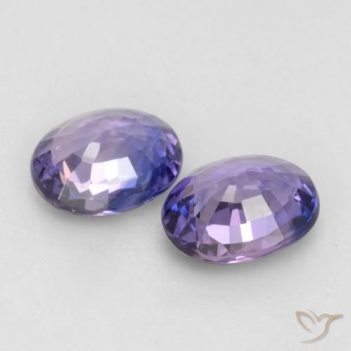 Gemas de Zafiro Púrpura intenso natural de 0.77 ct, Ovalada, VS