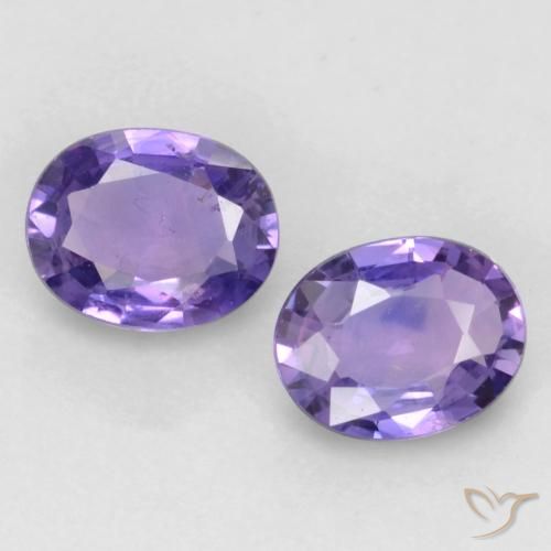 0.76ctw Natural Violeta medio Zafiro, Ovalada, VS