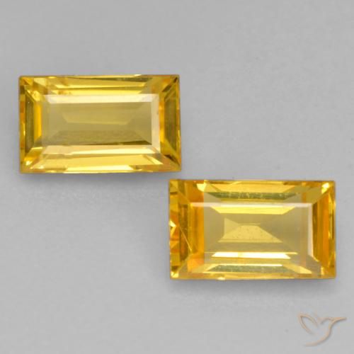 0.75ctw Natural Dorado Zafiro, Corte Baguette, VS