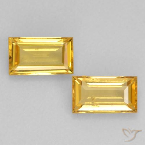 0.64ctw Natural Dorado Zafiro, Corte Baguette, VS