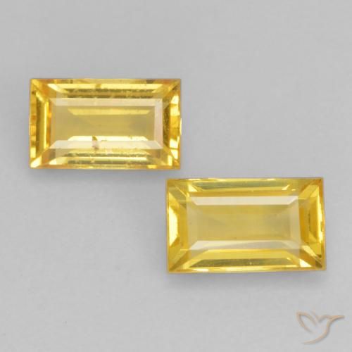 0.71ctw Natural Dorado Zafiro, Corte Baguette, VS