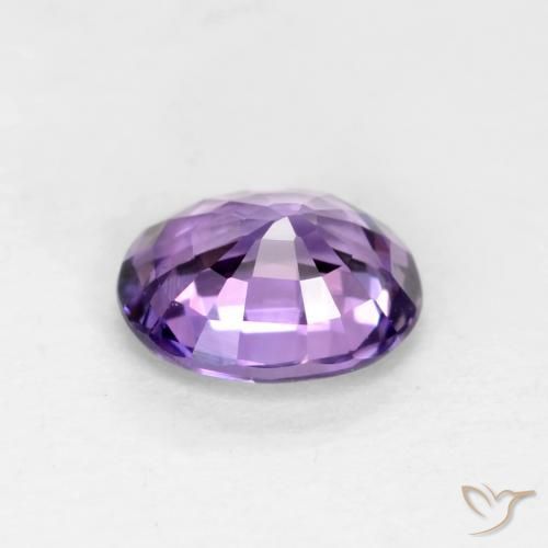 Zafiro Violeta púrpura natural de 0.58 ct, Ovalada, VS