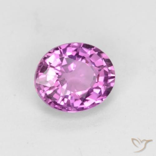 Zafiro Púrpura violeta natural de 0.67 ct, Ovalada, VVS-VS