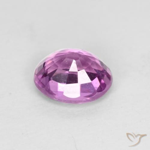 Zafiro Púrpura violeta natural de 0.67 ct, Ovalada, VVS-VS