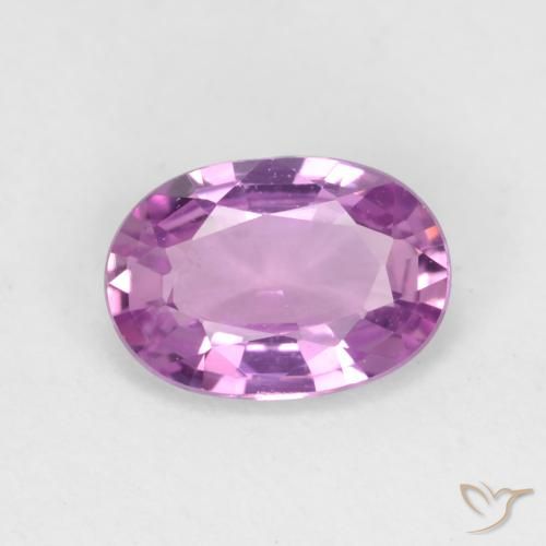 0.73ct Natural Púrpura rosáceo intenso Zafiro, Ovalada, VVS-VS