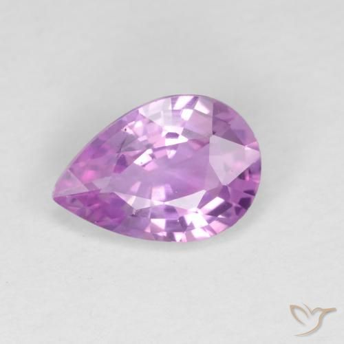 0.59ct Natural Púrpura medio Zafiro, En forma de pera, VVS-VS