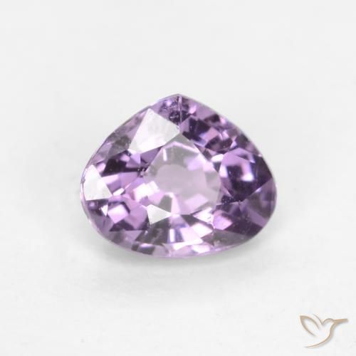 Zafiro Violeta medio natural de 0.39 ct, En forma de pera, VVS-VS