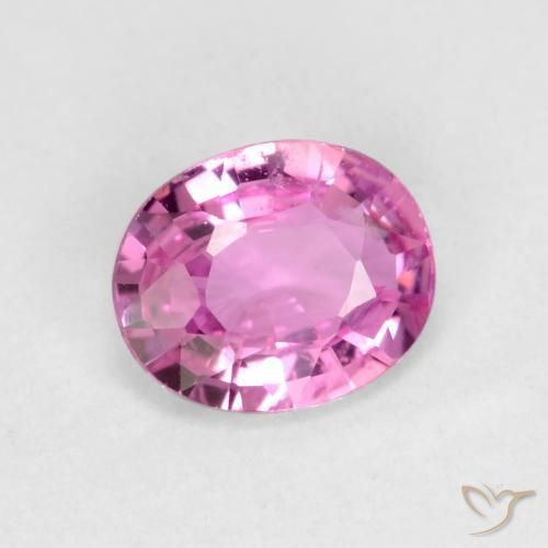 Zafiro Púrpura medio natural de 0.43 ct, Ovalada, VS