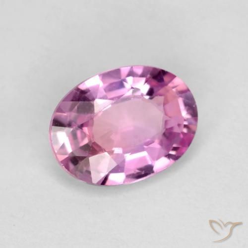 Zafiro Púrpura rosado natural de 0.58 ct, Ovalada, VS