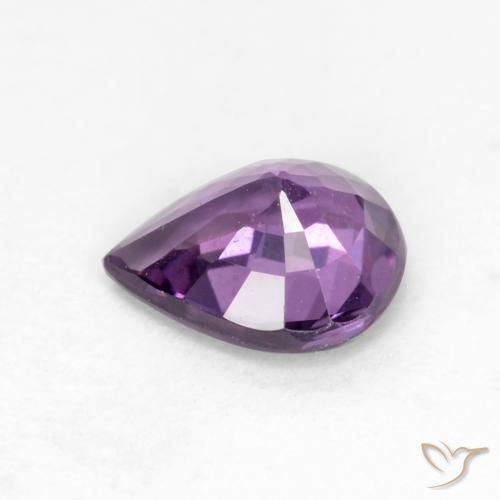 Zafiro Violeta medio natural de 0.56 ct, En forma de pera, VS