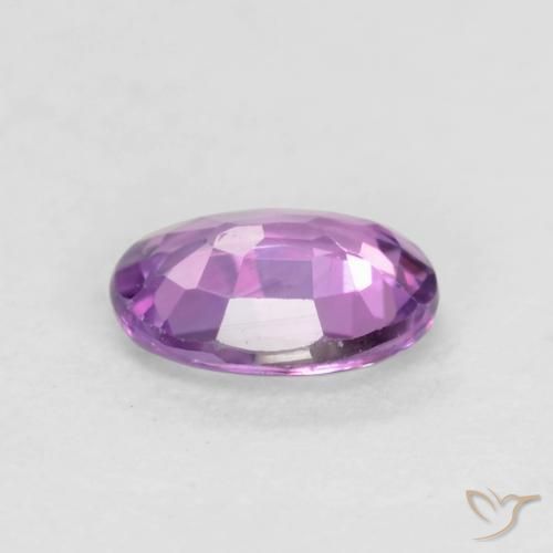 Zafiro Violeta rosado vívido natural de 0.42 ct, Ovalada, VVS-VS