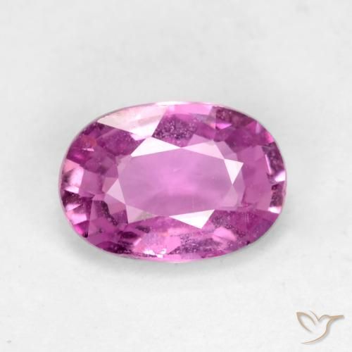 0.67ct Natural Rosa oscuro Zafiro, Ovalada, VVS-VS
