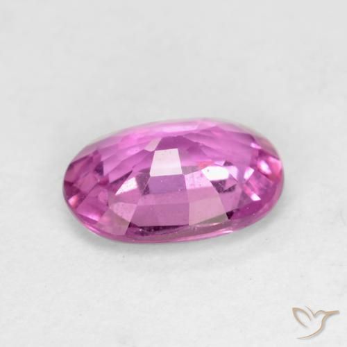 Zafiro Rosa oscuro natural de 0.67 ct, Ovalada, VVS-VS