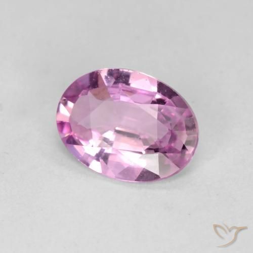 Zafiro Púrpura rosado natural de 0.71 ct, Ovalada, VVS-VS