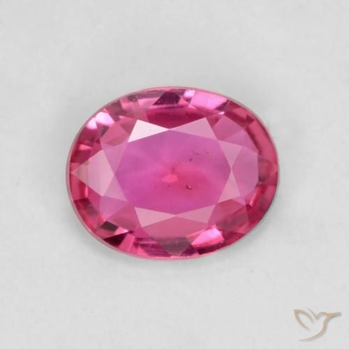 0.42ct Natural Rosado oscuro medio Zafiro, Ovalada, VS