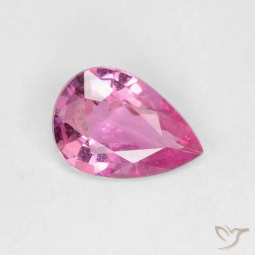 0.49ct Natural Rosado púrpura real Zafiro, En forma de pera, VS