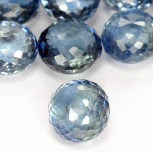 Zafiro Azul claro natural de 0.53 ct, Redondo, VS