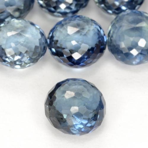 Zafiro Azul claro natural de 0.53 ct, Redondo, VS