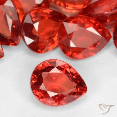 0.47ct Natural Rojo carmesí claro Zafiro, En forma de pera, VVS-VS