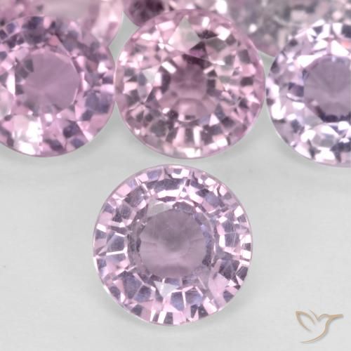0.41ct Natural Rosado cereza claro Zafiro, Redondo, VS