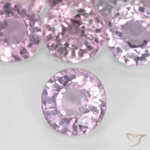 Zafiro Rosado cereza claro natural de 0.41 ct, Redondo, VS