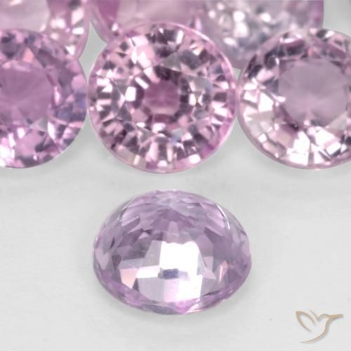 Zafiro Rosado cereza claro natural de 0.41 ct, Redondo, VS
