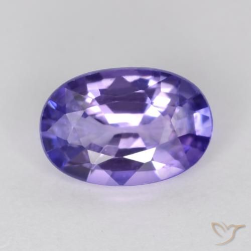 0.55ct Natural Púrpura oscuro Zafiro, Ovalada, VS