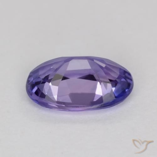 Zafiro Púrpura oscuro natural de 0.55 ct, Ovalada, VS